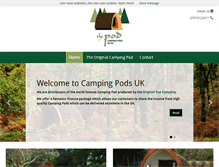 Tablet Screenshot of campingpodsuk.com